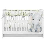 Elephants Gray Crib Bedding Set