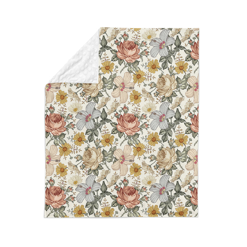 Blanket Floral blue