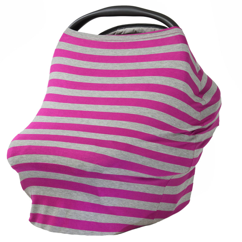 GRAY & FUCHSIA STRIPE