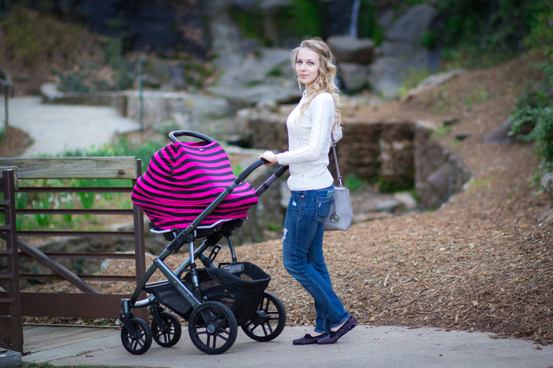BLACK & MAGENTA STRIPE