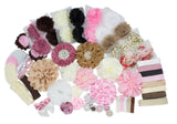 Vintage Collection - Fashion Headband Kit - Baby Shower Games Headband Station Party Supplies for DIY Hair Bow Maker - Make 32 Headbands and 5 Clips