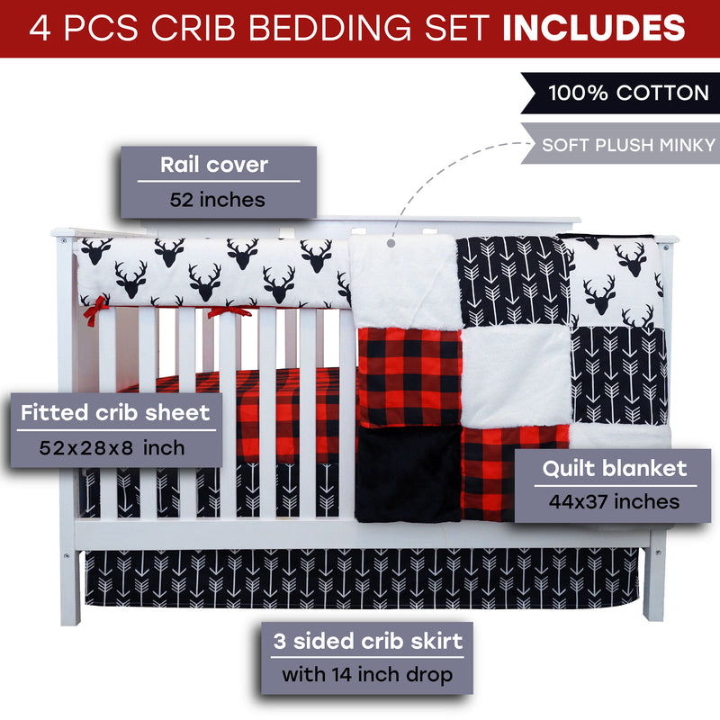 4 Pc Crib Bedding - Woodland Collection