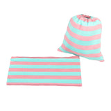 PEACH & AQUA STRIPE