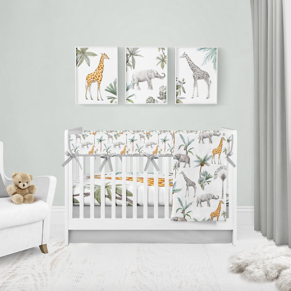 Safari  Giraffe Collection, Crib Bedding Set