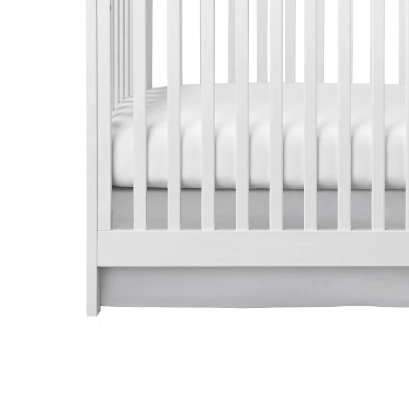 Gray Crib Skirt, Crib Skirt for Baby Bed, Crib Skirt for Nursery Room Decor