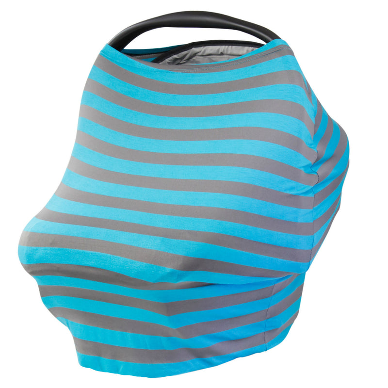 GRAY & TURQUIOSE STRIPE