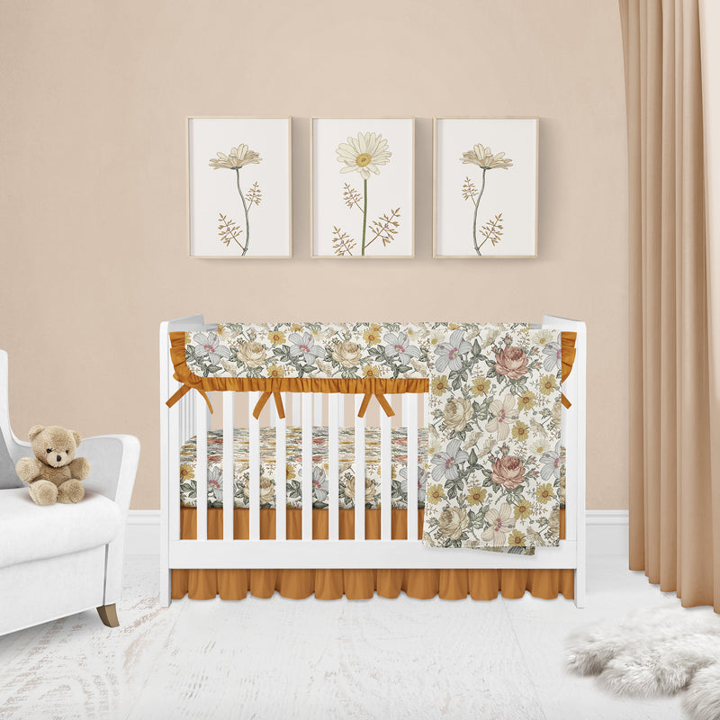 Vintage floral best sale crib bedding sets