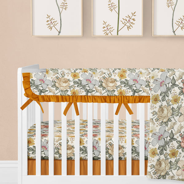 Vintage Floral Crib Bedding Set