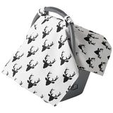 Black and White Buck Carseat Canopy