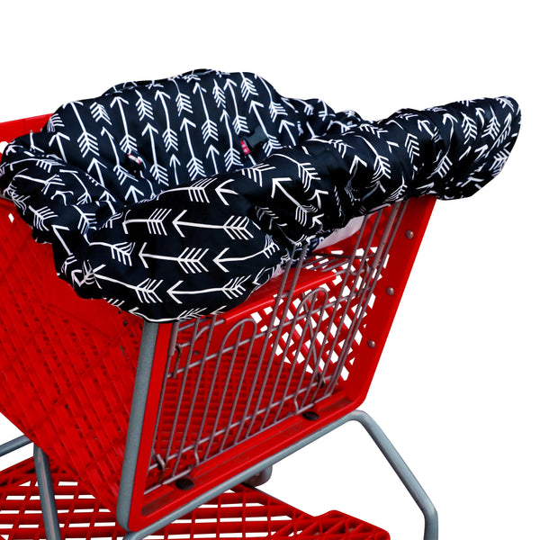 Shopping Cart Cover - Black White Arrows