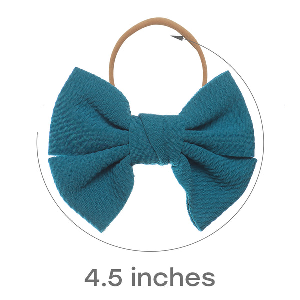 Baby Girl XL Bow Headbands Navy, White, Red