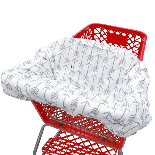 Shopping Cart Cover - Gray Arrows