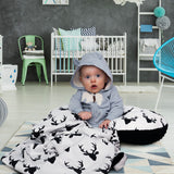 Stroller Blanket - White Black Buck