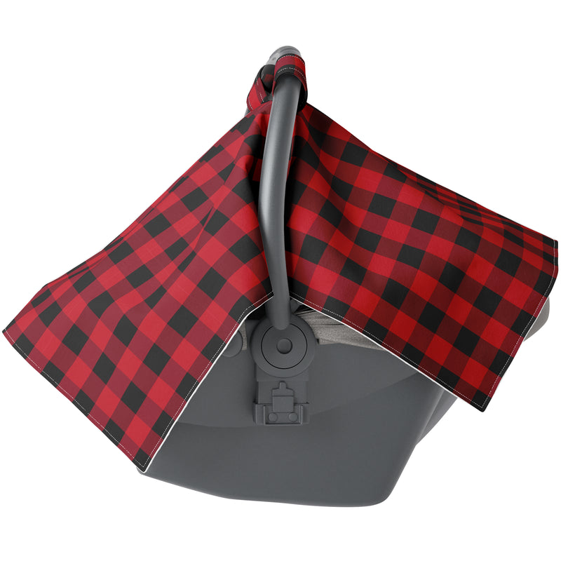 Red Plaid Carseat Canopy