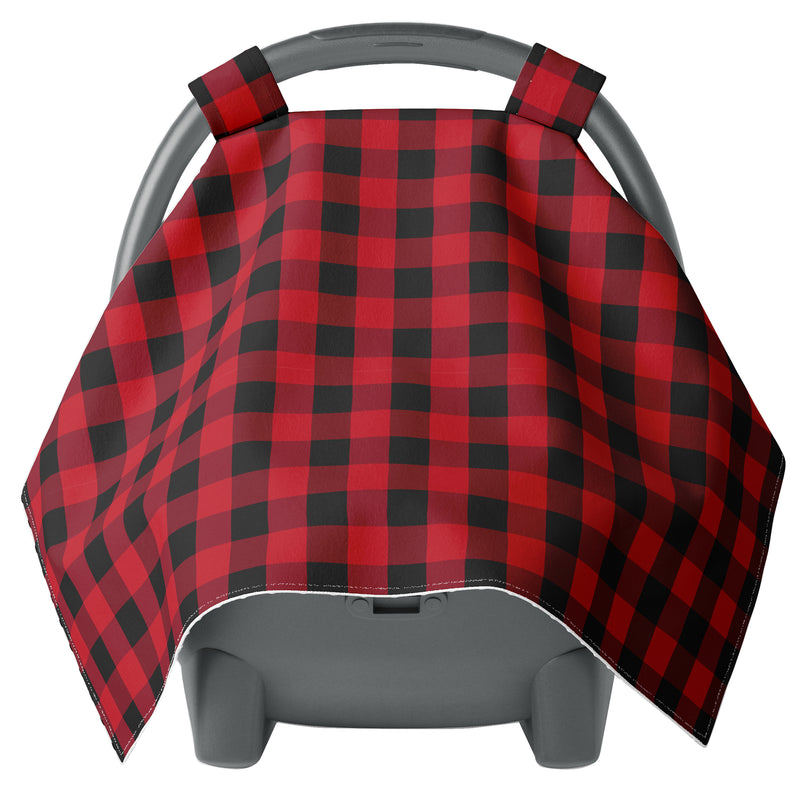 Red Plaid Carseat Canopy