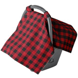 Red Plaid Carseat Canopy