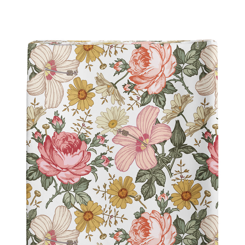 Changing Pad Cover Vintage bright floral